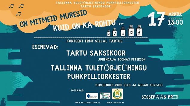 Tartu Saksikoori ja Tallinna Tuletõrjeühingu puhkpilliorkestri kontsert Tartus