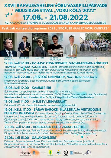 XXVII Rahvusvaheline Võru Vaskpillipäevade Muusikafestival ''Võru kõla 2022''