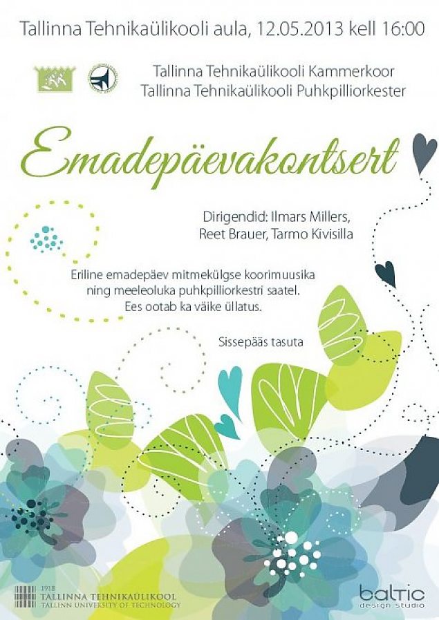 Tallinna Tehnikaülikooli puhkpilliorkestri emadepäevakontsert