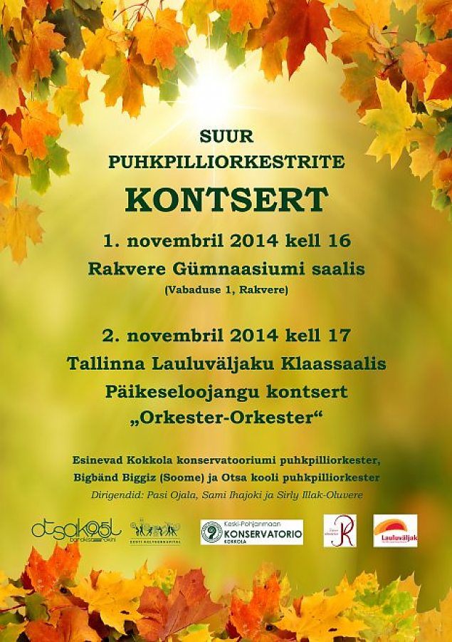 Eesti-Soome ühiskontserdid 1. ja 2. novembril 2014