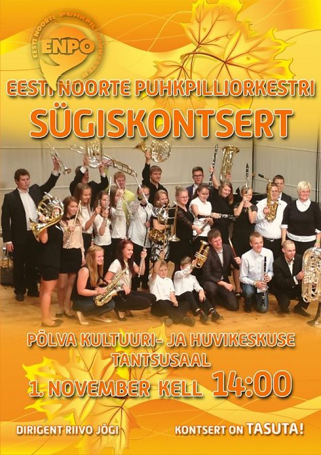 Eesti Noorte Puhkpilliorkestri Sügiskontsert