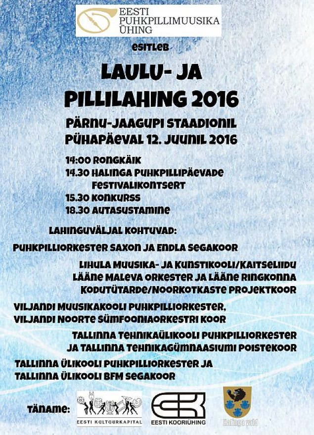 Laulu ja pillilahing 2016 Pärnu - Jaagupis
