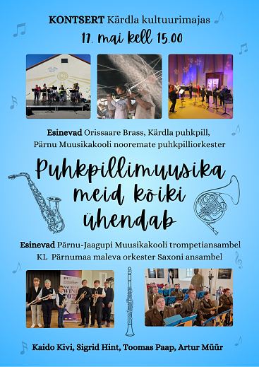 Puhkpillimuusika kontsert Krdlas