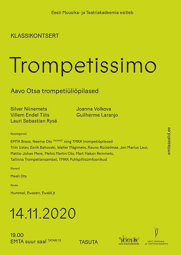 Eesti Muusika- ja Teatriakadeemia trompetilipilaste kontsert